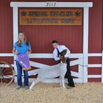 Grand Champion Goat - Clayton Lockwood; Buyer - Danny and Barbara Drake