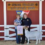 Reserve Champion Goat - Gail Lucas; Buyer - Bracewell & Giuliani