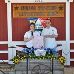 Reserve Champion Single Fryer Rabbit - Shelley Hughes; Buyer - Andy and Mary Cochrum