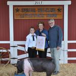 Reserve Champion Swine - Makayla Lockwood; Buyer - Paul and Donna Lewis