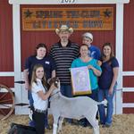 Reserve Champion Goat - Taylor Lucas; Buyer - KMC Cattle Company