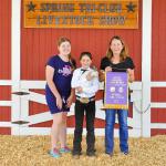 Grand Champion Single Fryer Rabbit - Kyla Viereck; Buyer - Danny and Barbara Drake